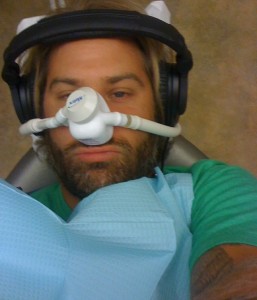 Hitten the nitrous oxide at the dentist